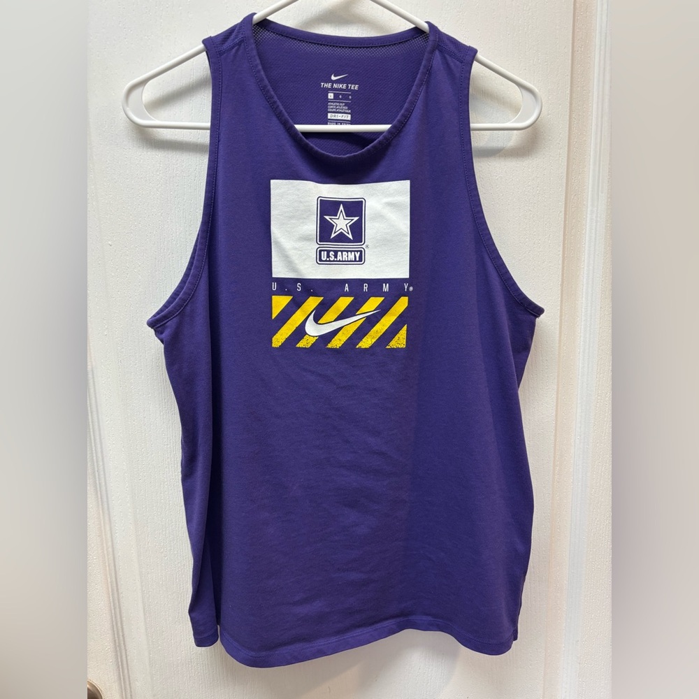 Ladies U.S. Army Purple Tank Top w/ Yellow Accents Size Large